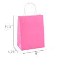 A caixa cor-de-rosa ou personaliza o saco de papel da compra do presente da promoção da impressão da etiqueta dos pacotes